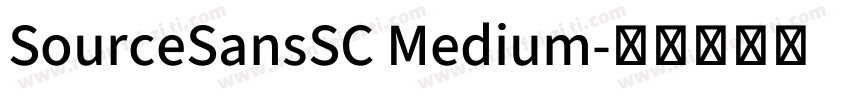 SourceSansSC Medium字体转换